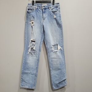 KanCan Womens Distressed Light Wash Straight Leg Jeans Sz 11/29 KC7173M